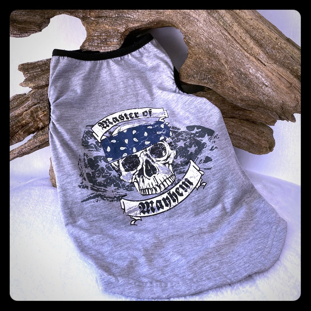 Pets Rock | Brett Michaels Gray Pet T-shirt L